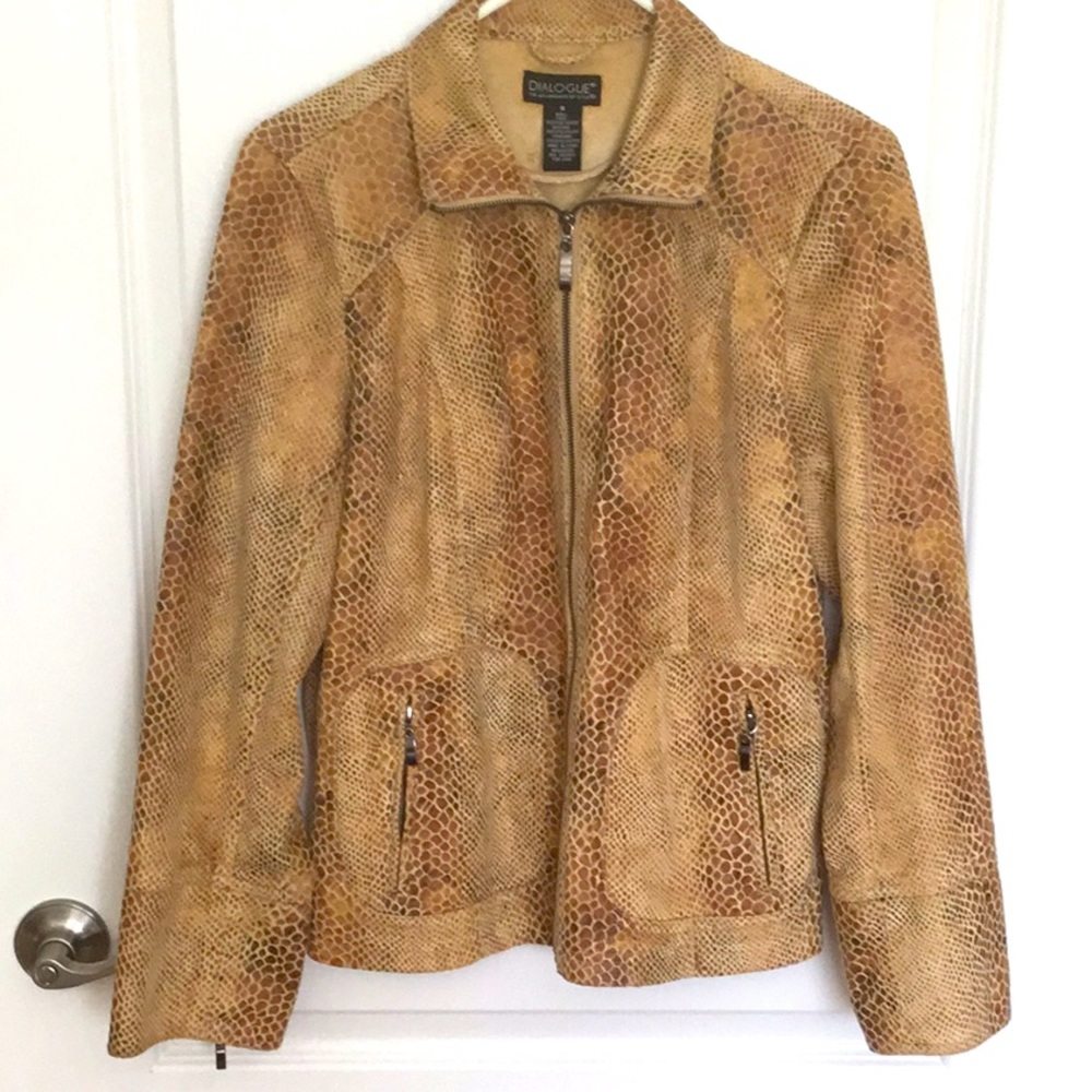 Snakeskin embossed jacket